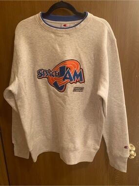 Champion Gray Space Jam Crewneck Sweatshirt